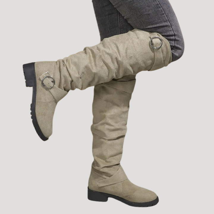 Bottes Femme Hauteur Genou à Boucle – Bottes d&