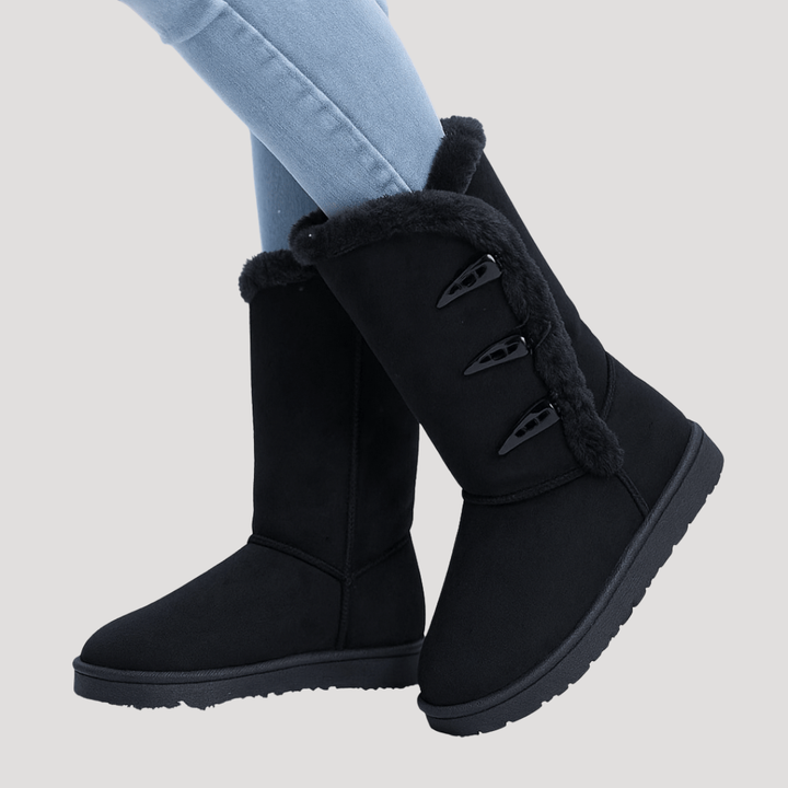 Bottes Hautes Femme Doublées à Boucles – Bottes d&