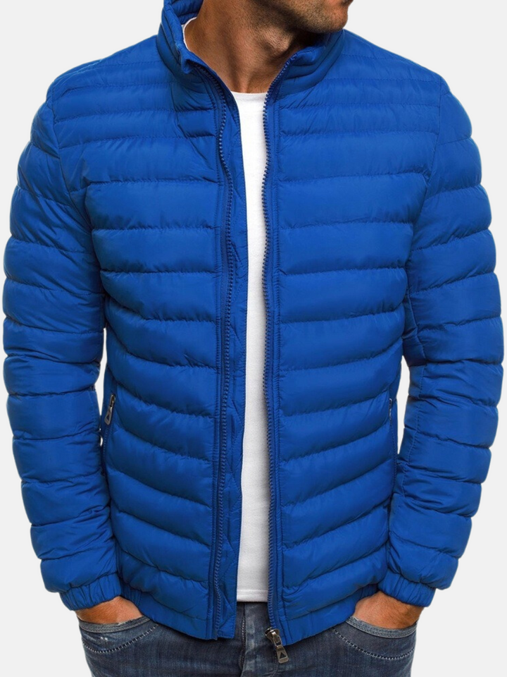 Manuel Veste Matelassée pour Homme – Coupe Droite Légère avec Col Montant &amp; Fermeture Zippée