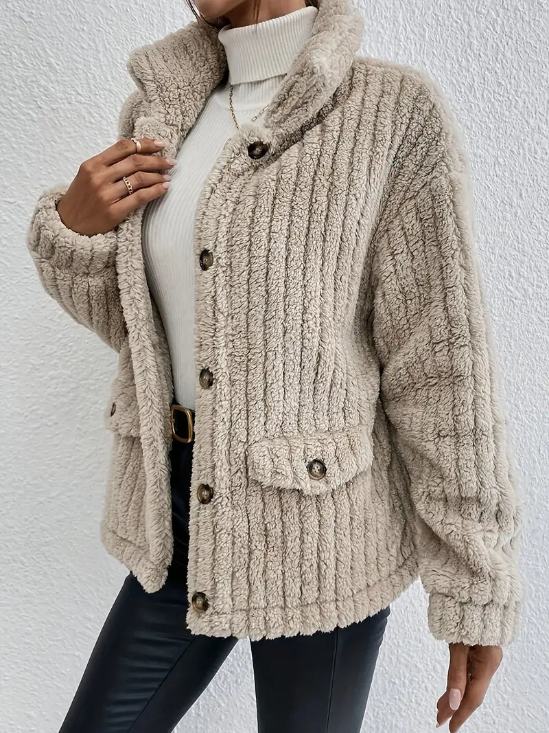 Nova™ | Cardigan à Bouton en Velours Double Face
