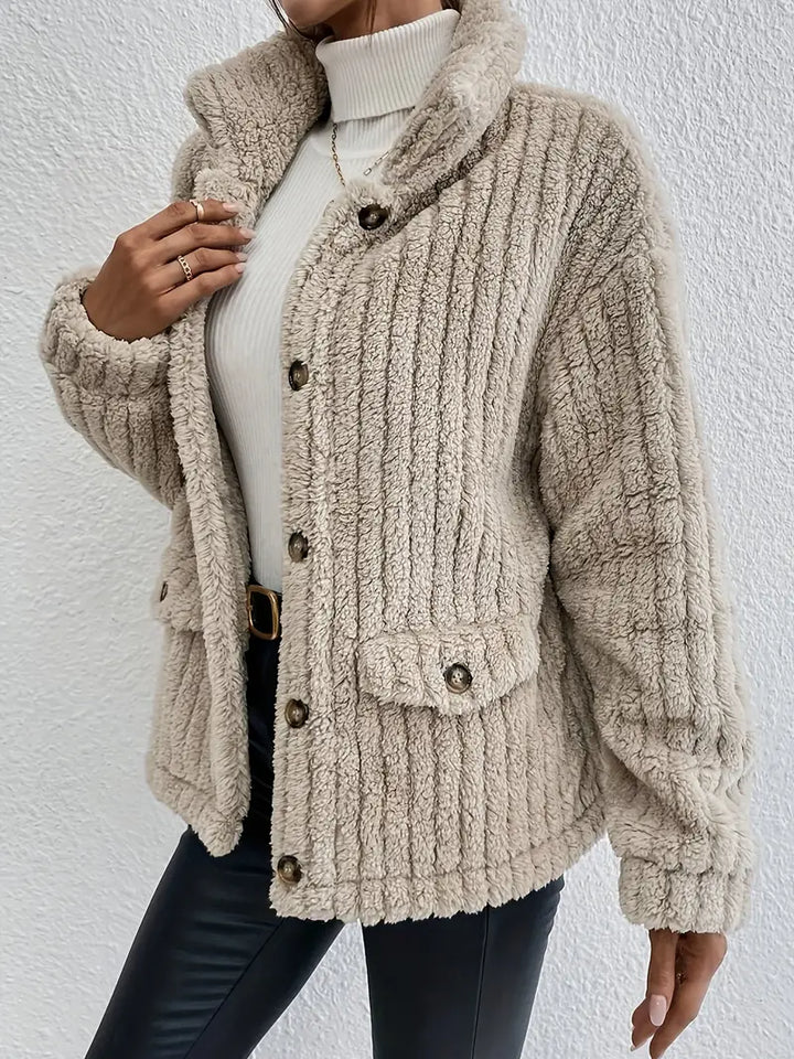 Nova™ | Cardigan à Bouton en Velours Double Face