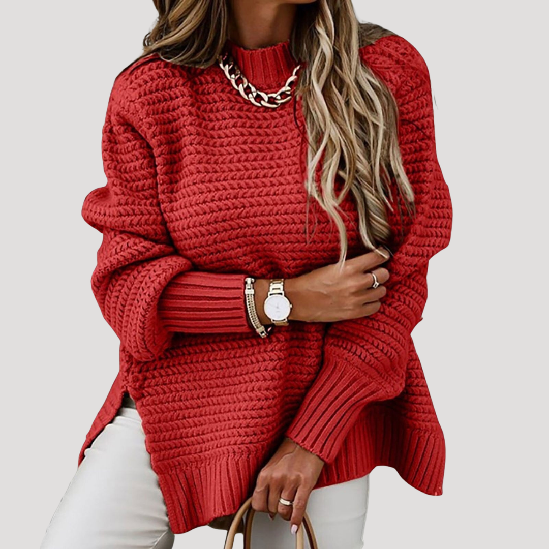 Pull Femme Col Montant Coupe Ample – Pull d&