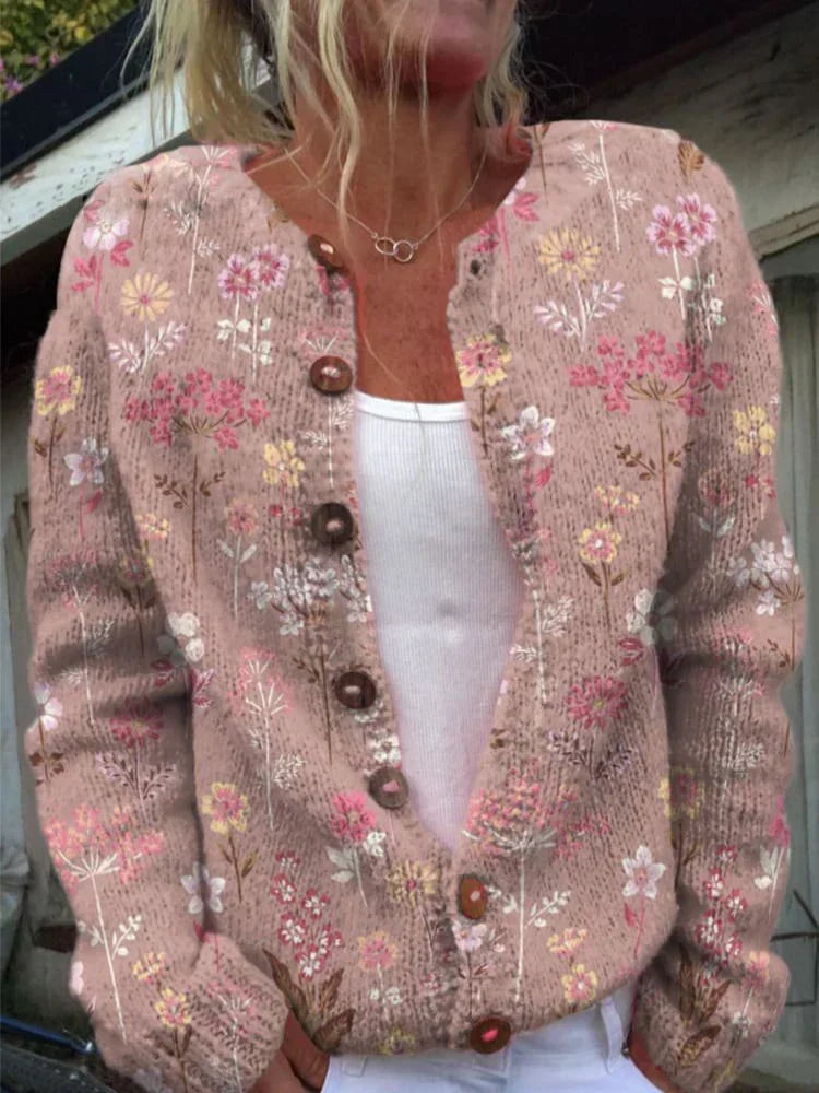 LILA | Cardigan à Motif Floral
