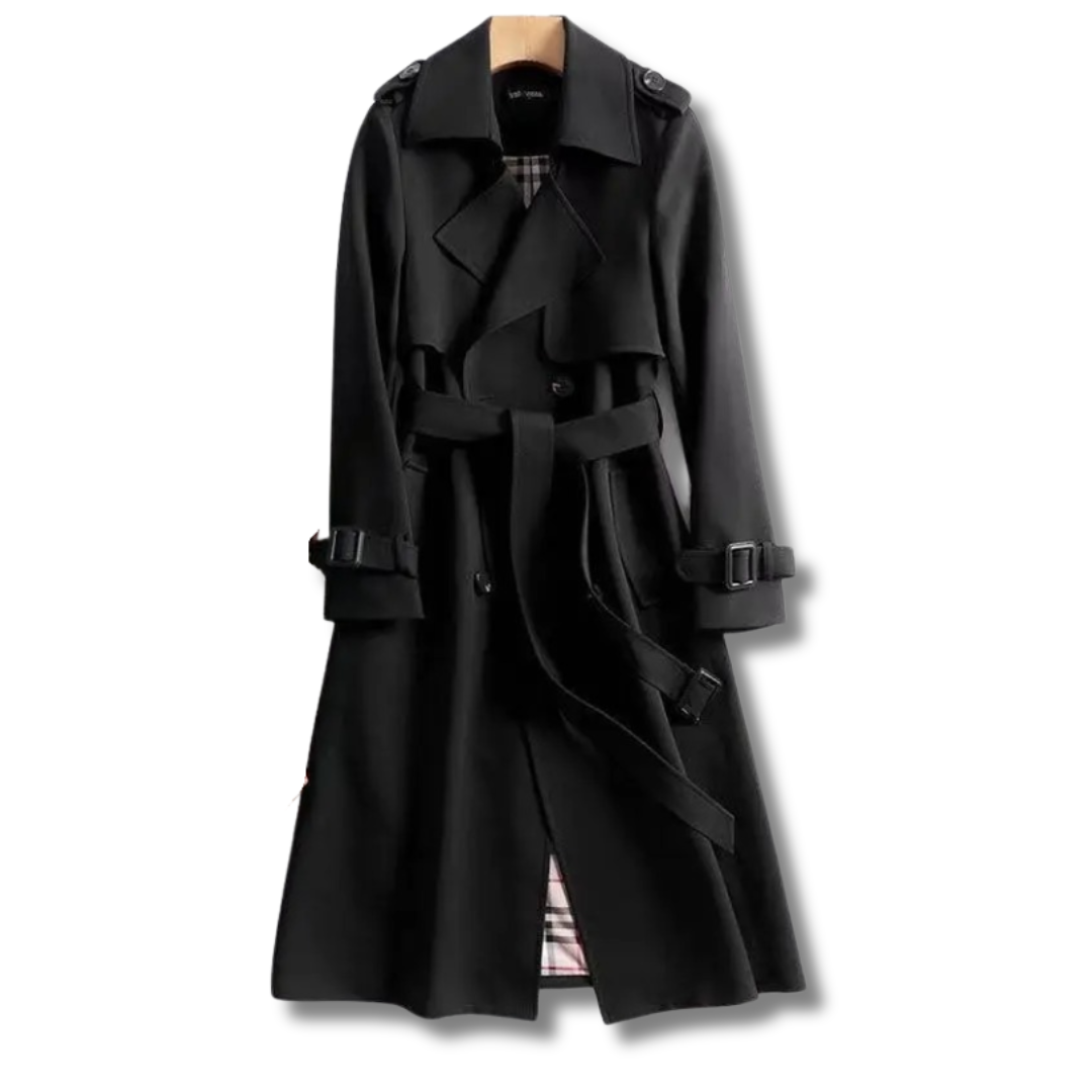 Emilia Trench Femme Élégant – Manteau Long Chic &amp; Polyvalent pour Toutes Saisons