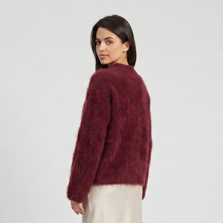 Coutivo - Pull Femme Mohair Doux Coupe Intemporelle Élégante