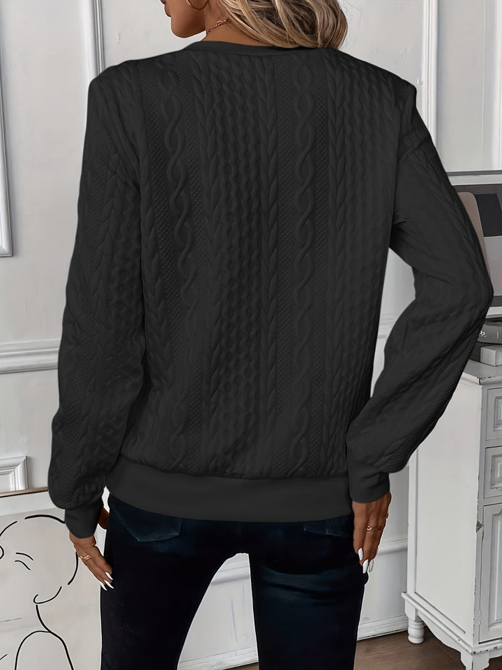Minda | Pull pour femmes avec fermeture éclair et tricot en relief