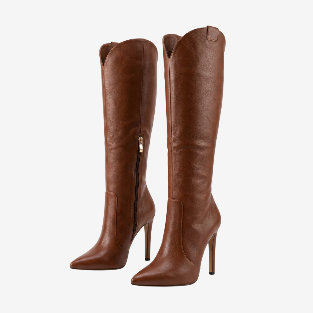Coutivo - Bottes Cuissardes Femme Cuir Synthétique Confort Talon 8 cm