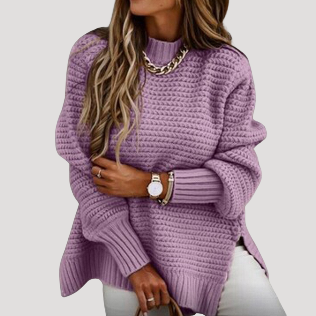 Pull Femme Col Montant Coupe Ample – Pull d&