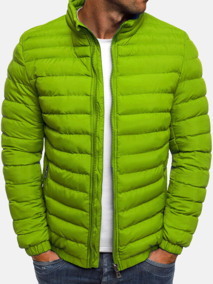 Manuel Veste Matelassée pour Homme – Coupe Droite Légère avec Col Montant &amp; Fermeture Zippée