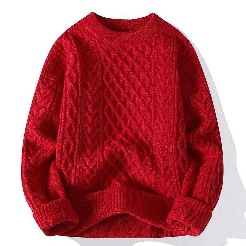 Pull Oversize Femme Torsadé – Gros Pull Hiver Chaud Col Rond, Doux, Confortable et Chic