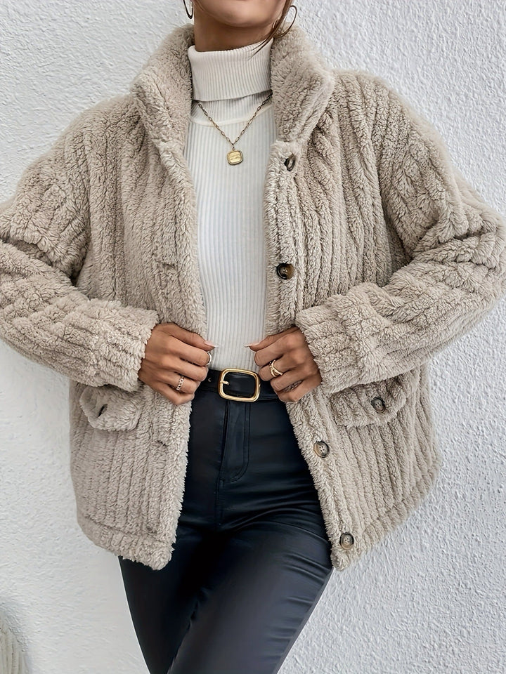 Nova™ | Cardigan à Bouton en Velours Double Face