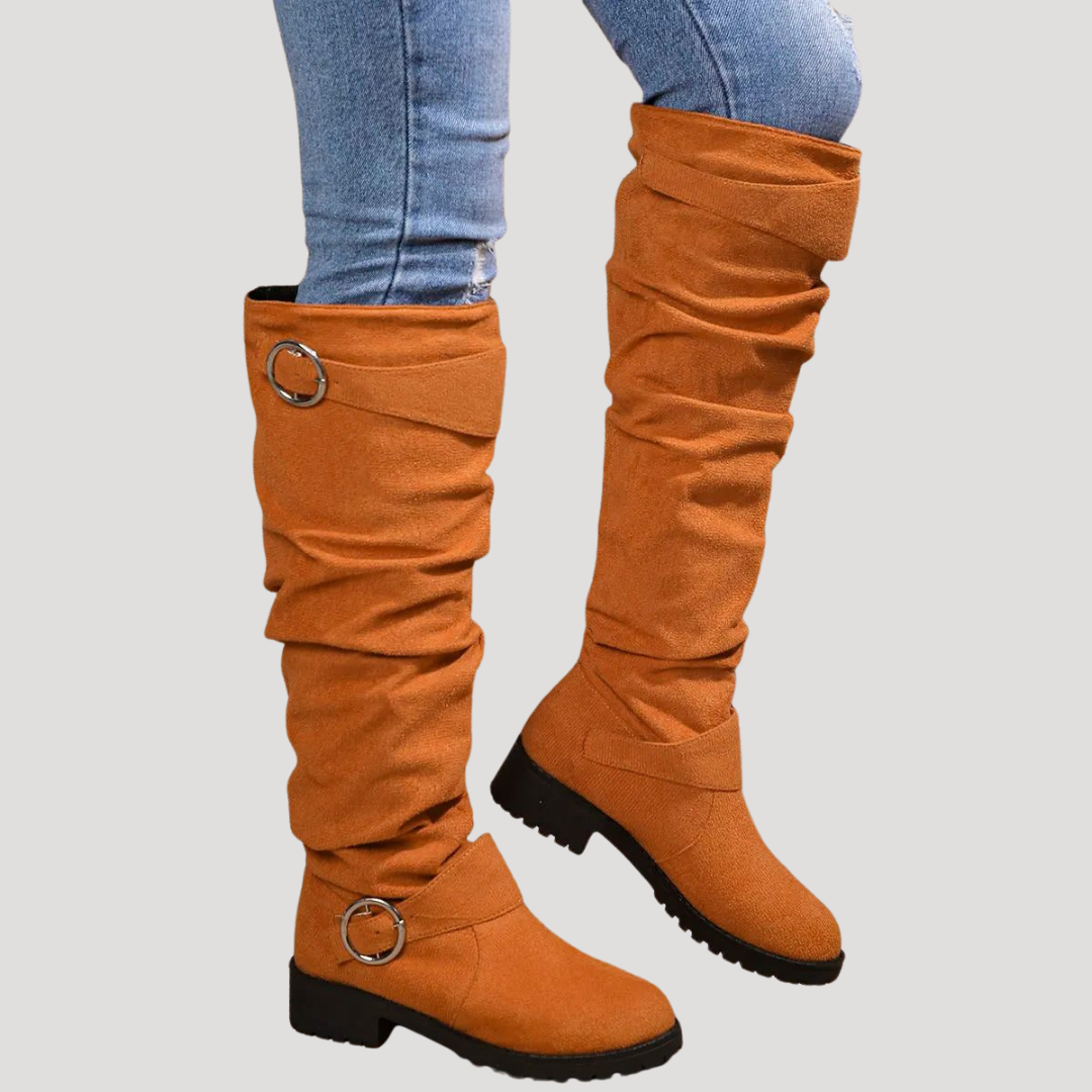 Bottes Femme Hauteur Genou à Boucle – Bottes d&