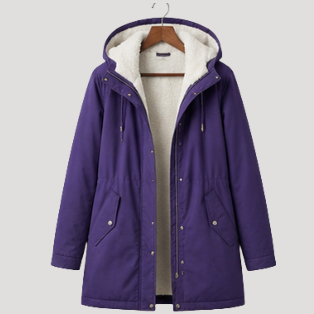 Parka Femme à Capuche Doublée en Polaire