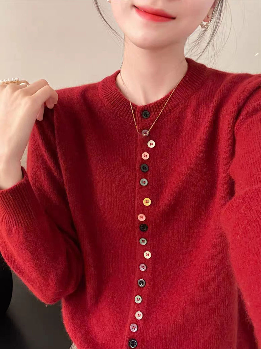Aaliyah™ | Élégant Cardigan à Boutons