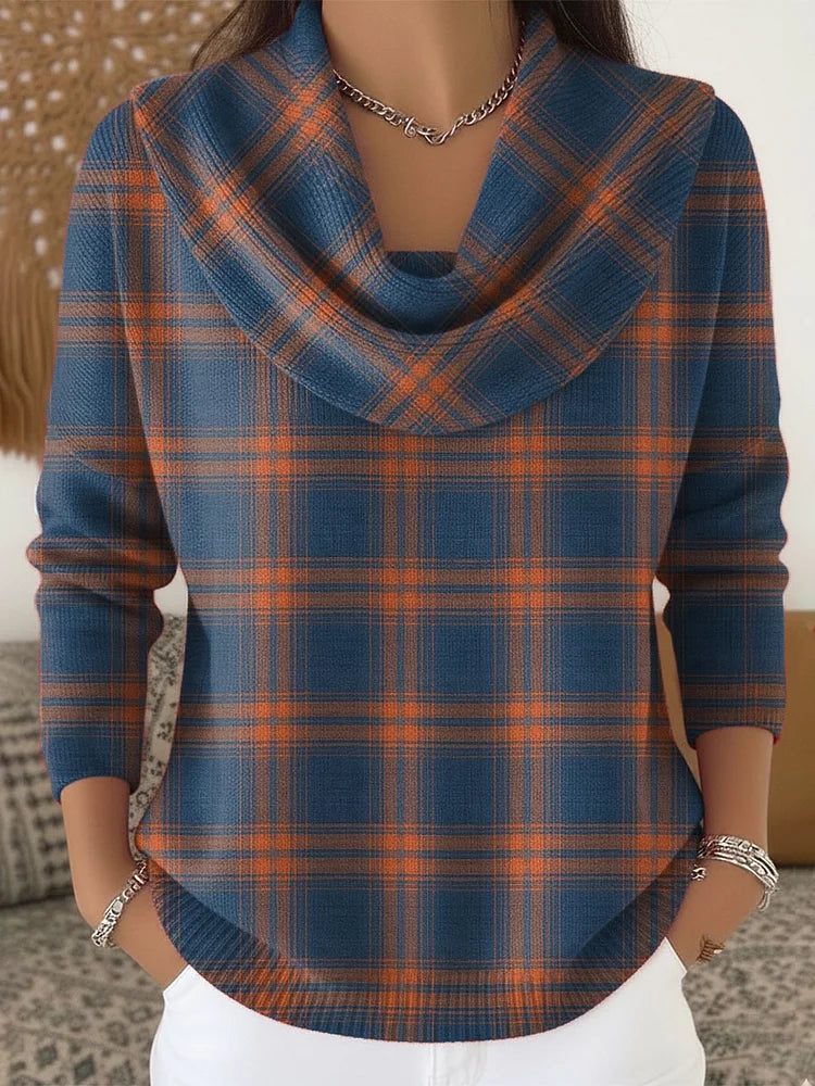 Cardigan en Coton à Imprimé Carreaux pour Femmes