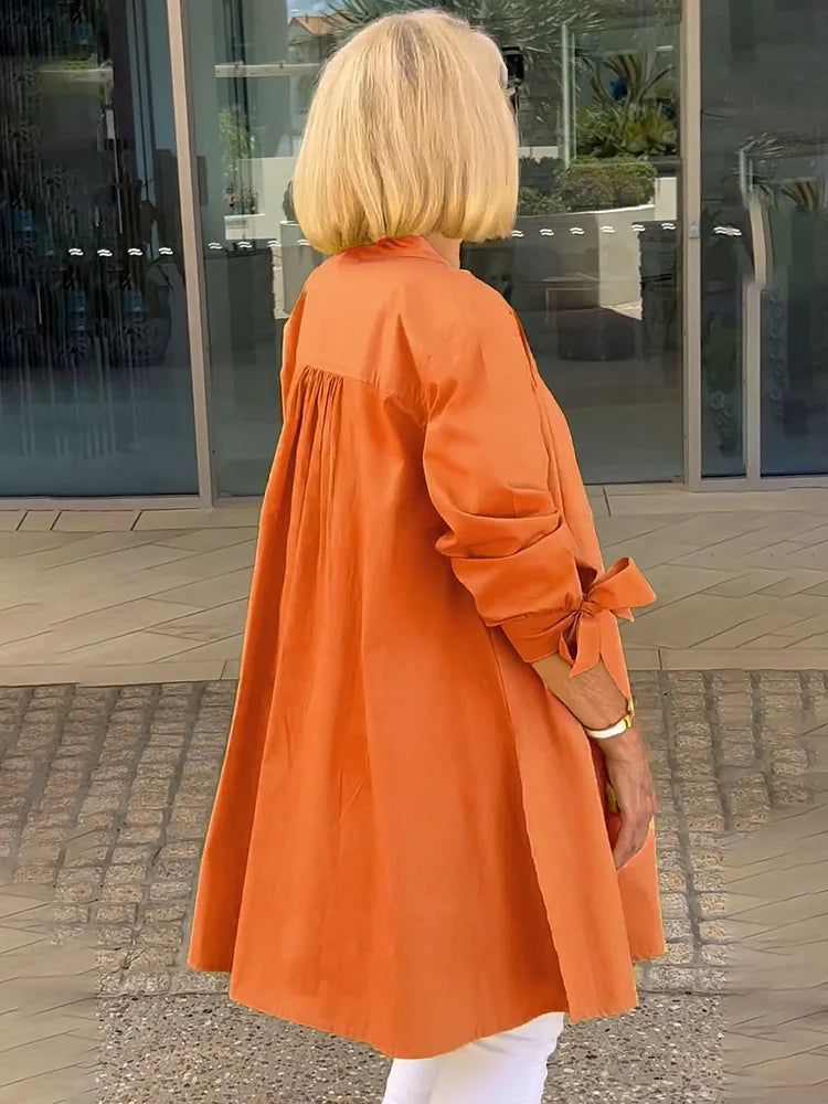 Elliora - Veste en Coton avec Dos Froncé