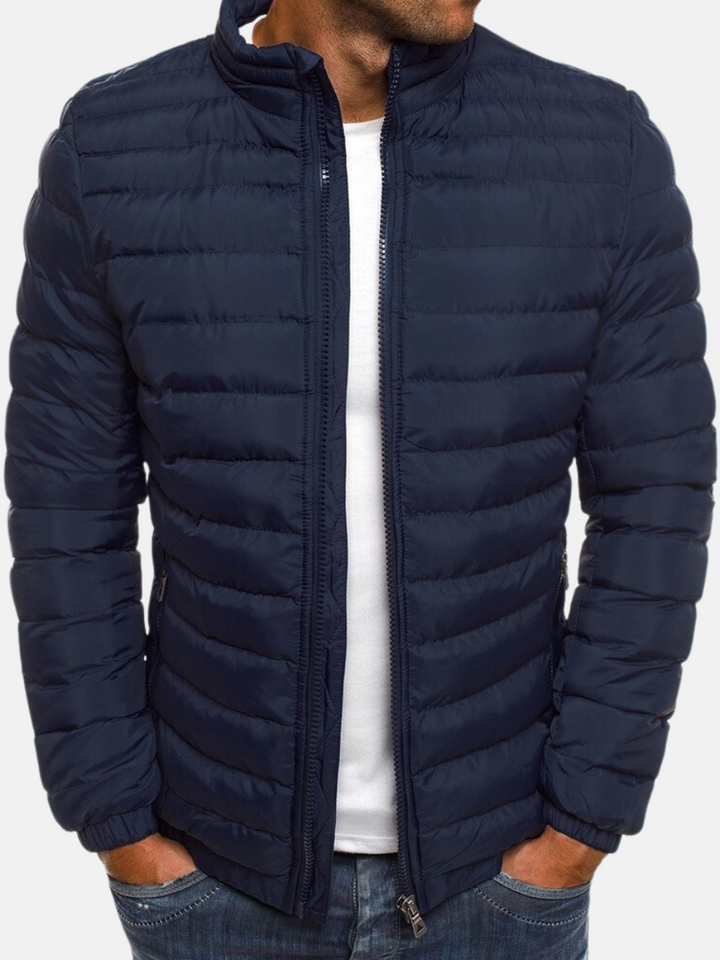 Manuel Veste Matelassée pour Homme – Coupe Droite Légère avec Col Montant &amp; Fermeture Zippée