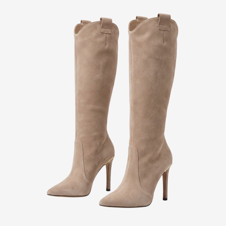 Coutivo - Bottes Cuissardes Femme Cuir Synthétique Confort Talon 8 cm