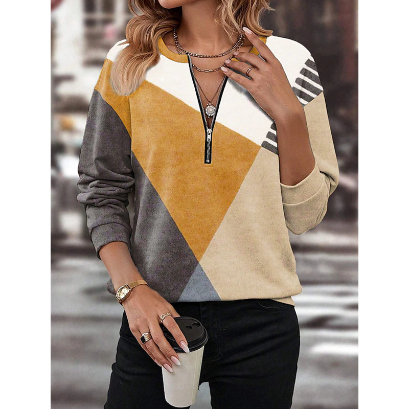 Ginny - Sweat Géométrique Doux