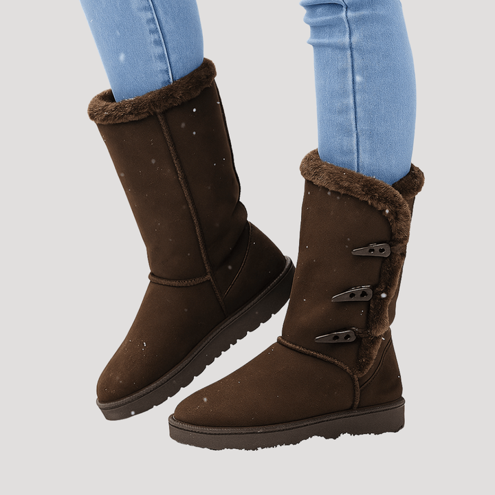 Bottes Hautes Femme Doublées à Boucles – Bottes d&