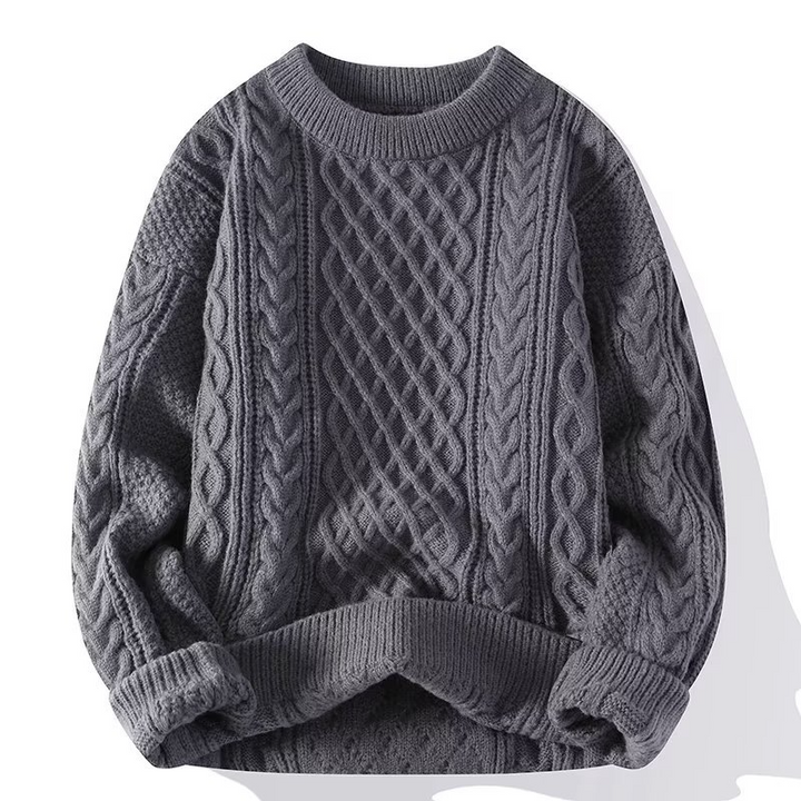 Pull Oversize Femme Torsadé – Gros Pull Hiver Chaud Col Rond, Doux, Confortable et Chic