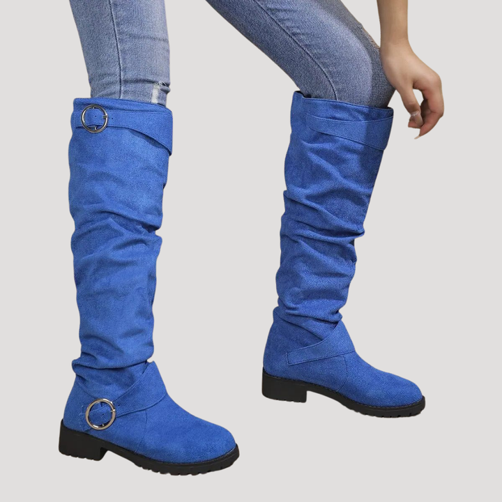 Bottes Femme Hauteur Genou à Boucle – Bottes d&