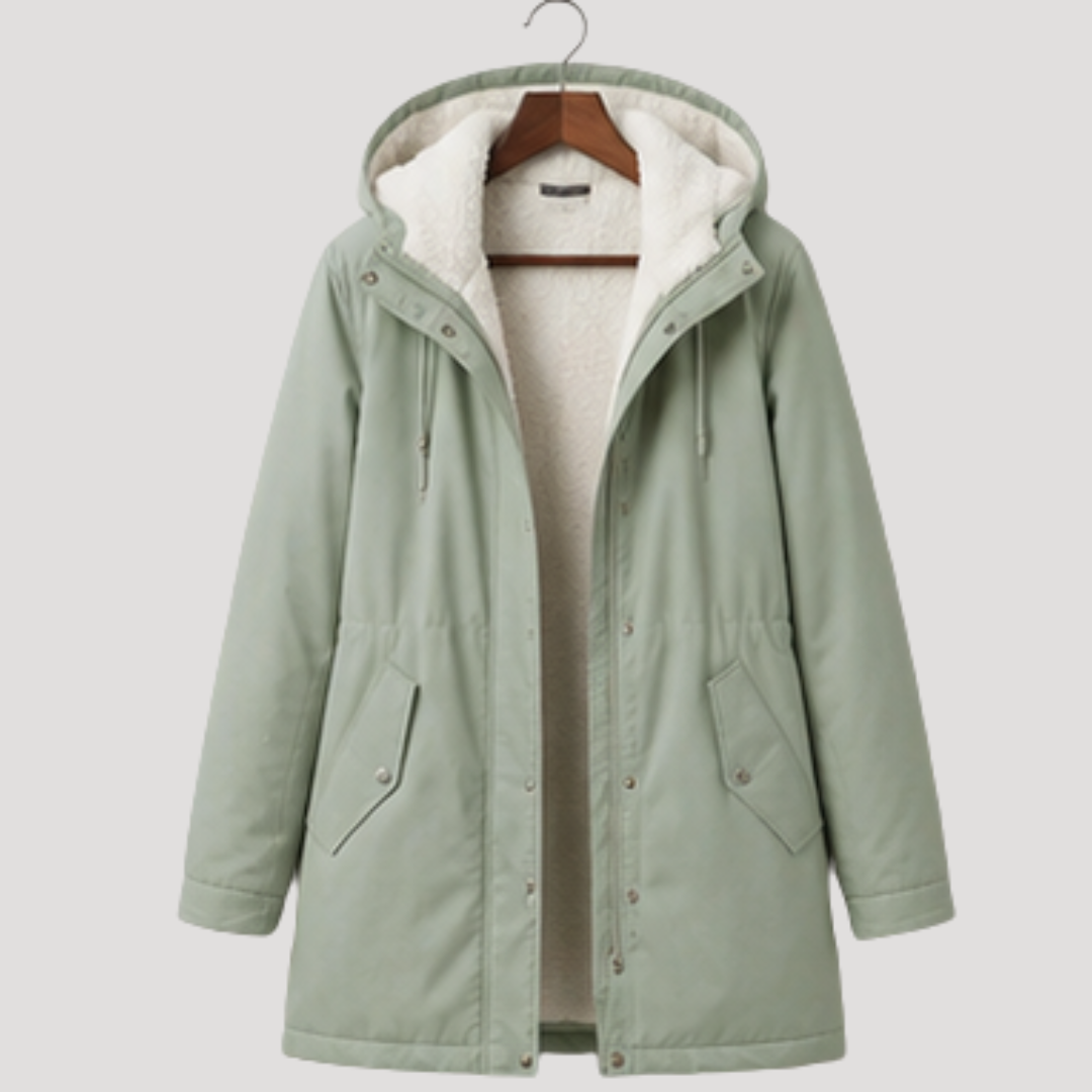 Parka Femme à Capuche Doublée en Polaire