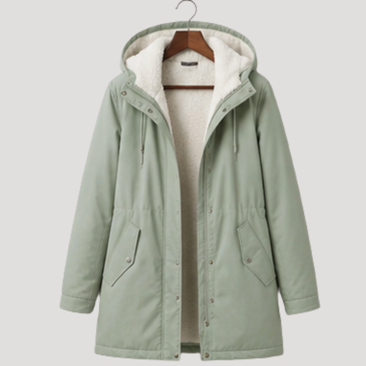 Parka Femme à Capuche Doublée en Polaire