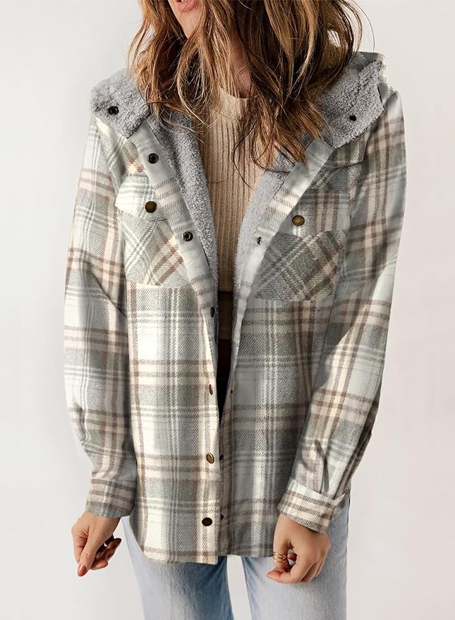 Elvessa | Veste en Flanelle à Carreaux