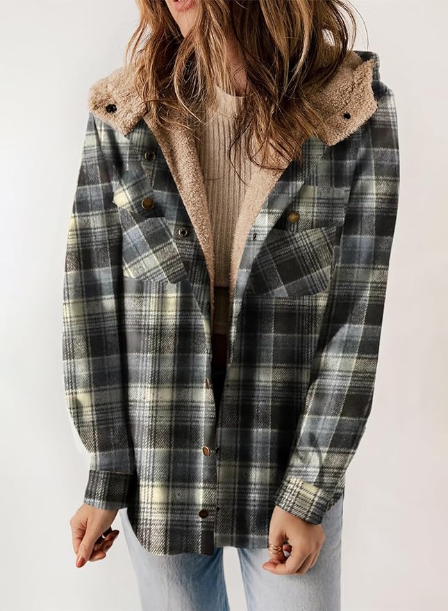 Veste en Flanelle à Carreaux Elvessa
