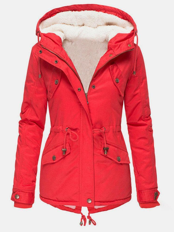 Claire Veste d’Hiver Femme – Manteau Chaud Imperméable avec Capuche &amp; Doublure Douce
