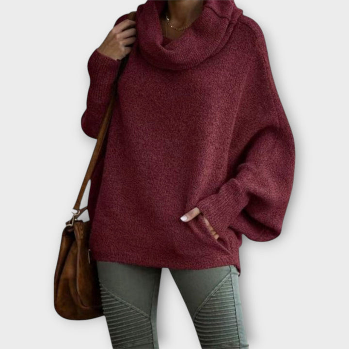 Pull Oversize avec Col Cowl et Coupe Relaxed