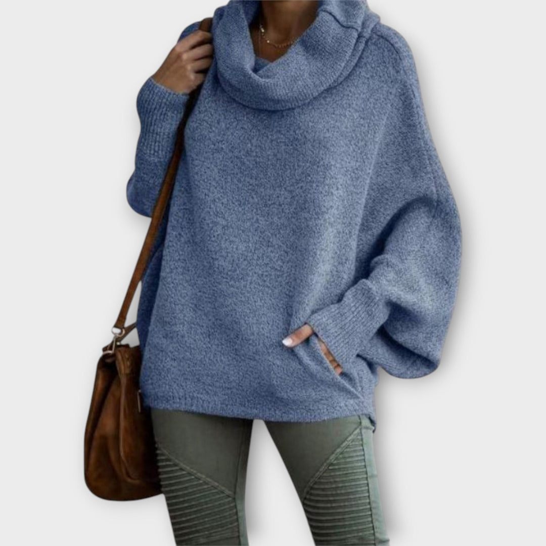 Pull Oversize avec Col Cowl et Coupe Relaxed