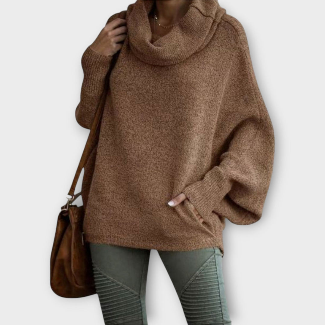 Pull Oversize avec Col Cowl et Coupe Relaxed
