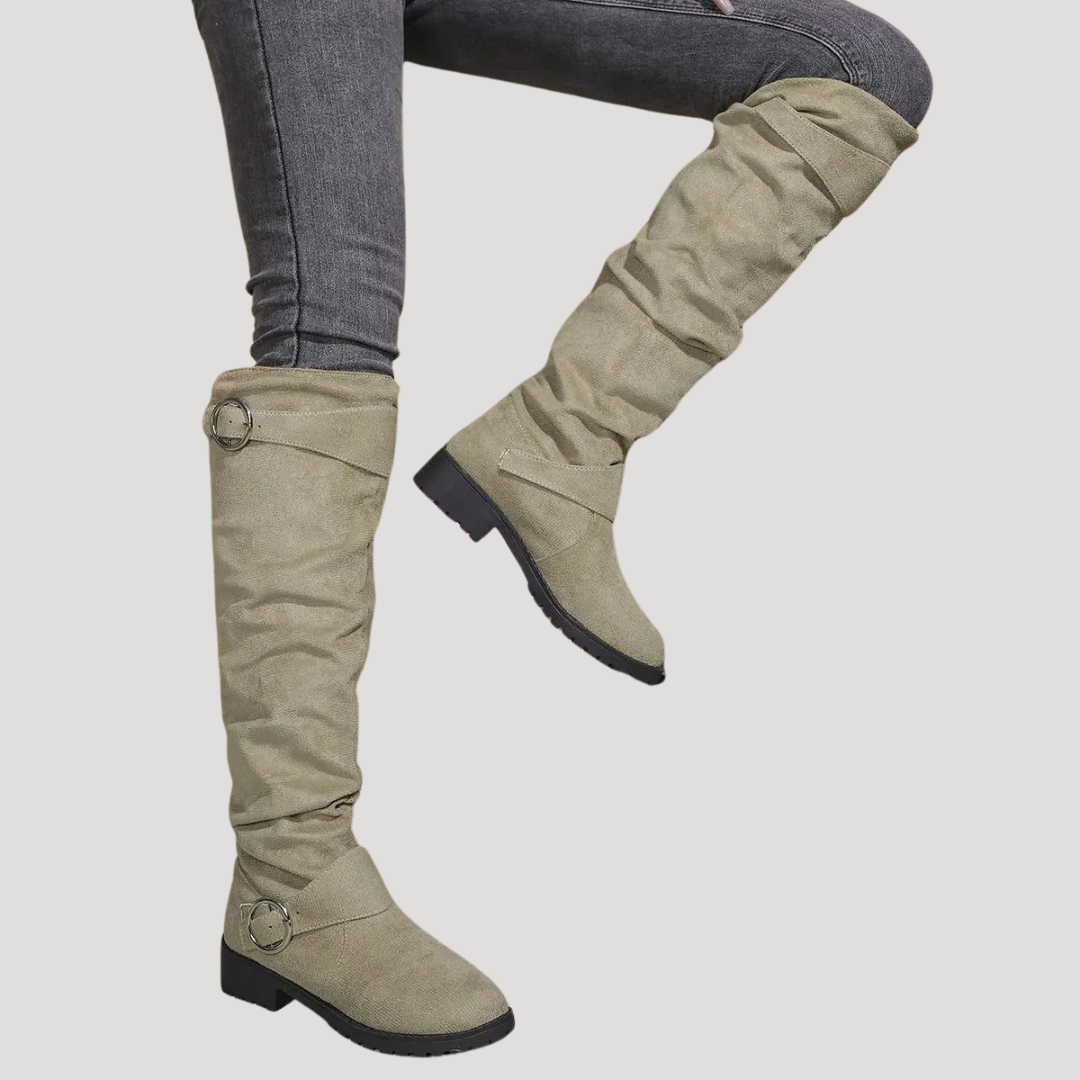 Bottes Femme Hauteur Genou à Boucle – Bottes d&