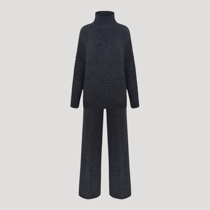 Ensemble Femme Pull Oversize et Pantalon Large – Tenue Maille Hiver