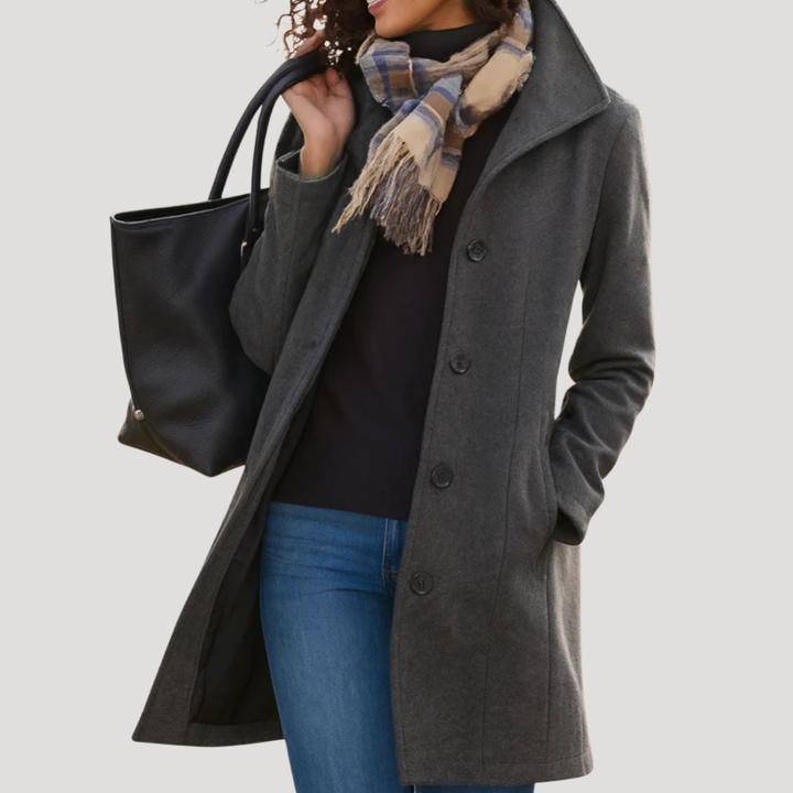 Manteau Classique Femme Boutonné