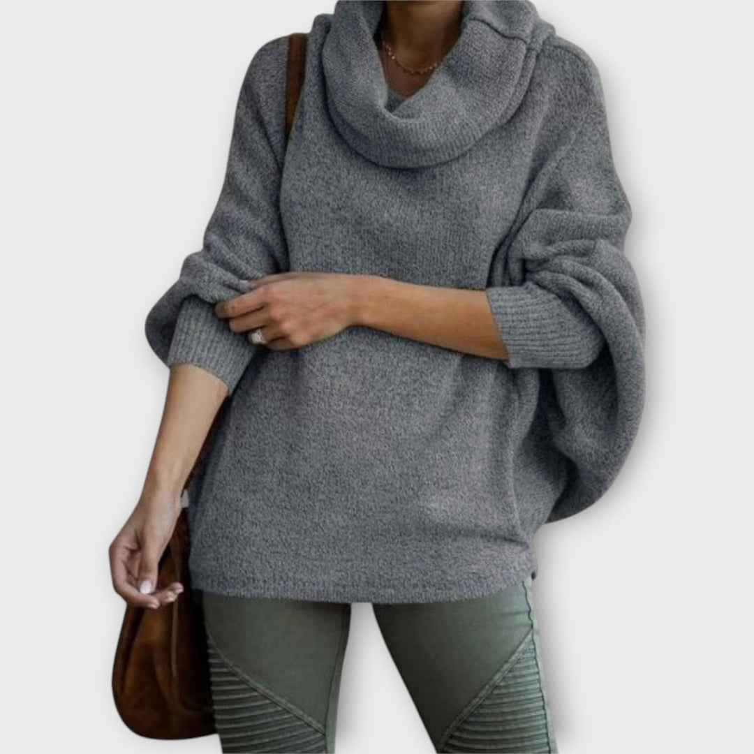 Pull Oversize avec Col Cowl et Coupe Relaxed