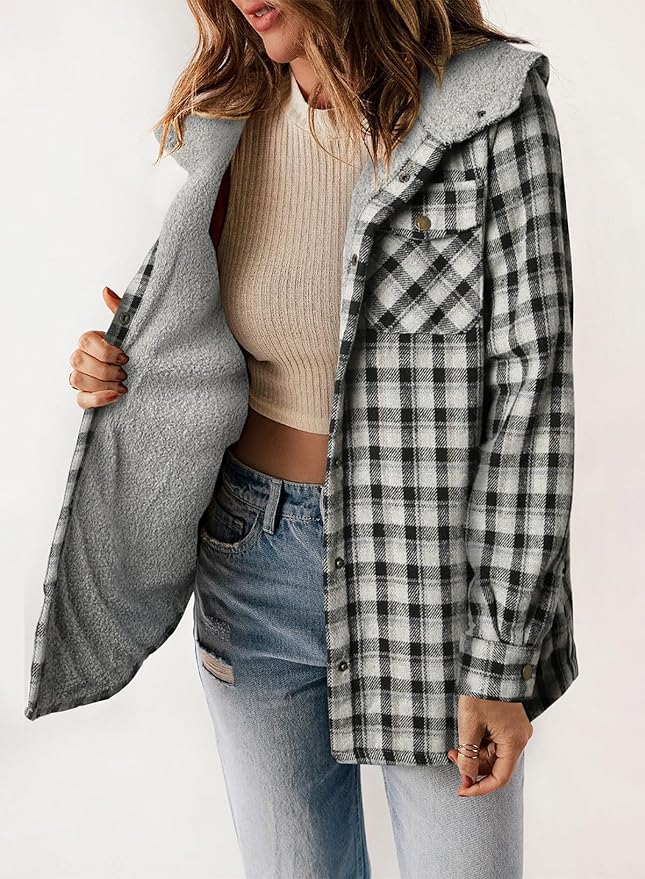 Veste en Flanelle à Carreaux Elvessa