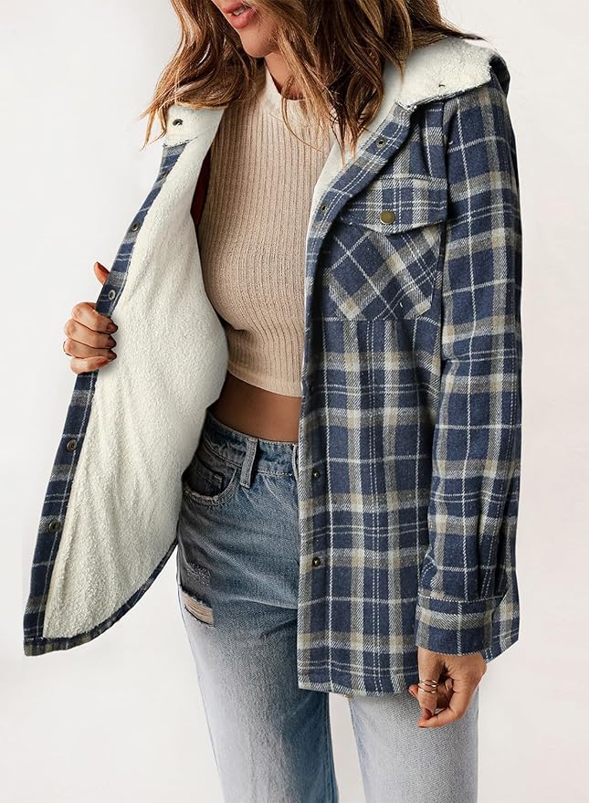 Veste en Flanelle à Carreaux Elvessa