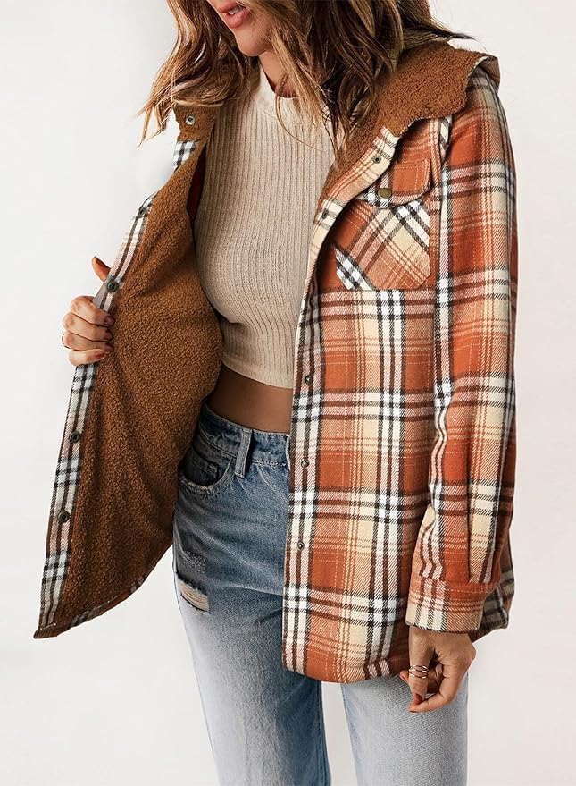 Veste en Flanelle à Carreaux Elvessa