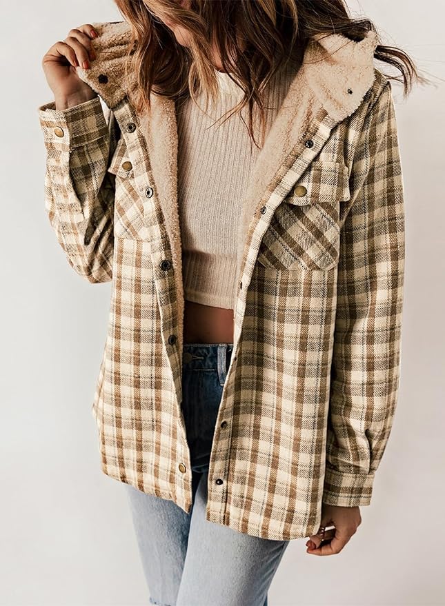 Elvessa | Veste en Flanelle à Carreaux