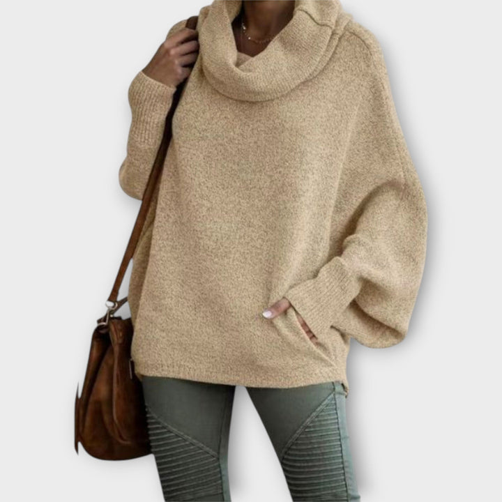 Pull Oversize avec Col Cowl et Coupe Relaxed