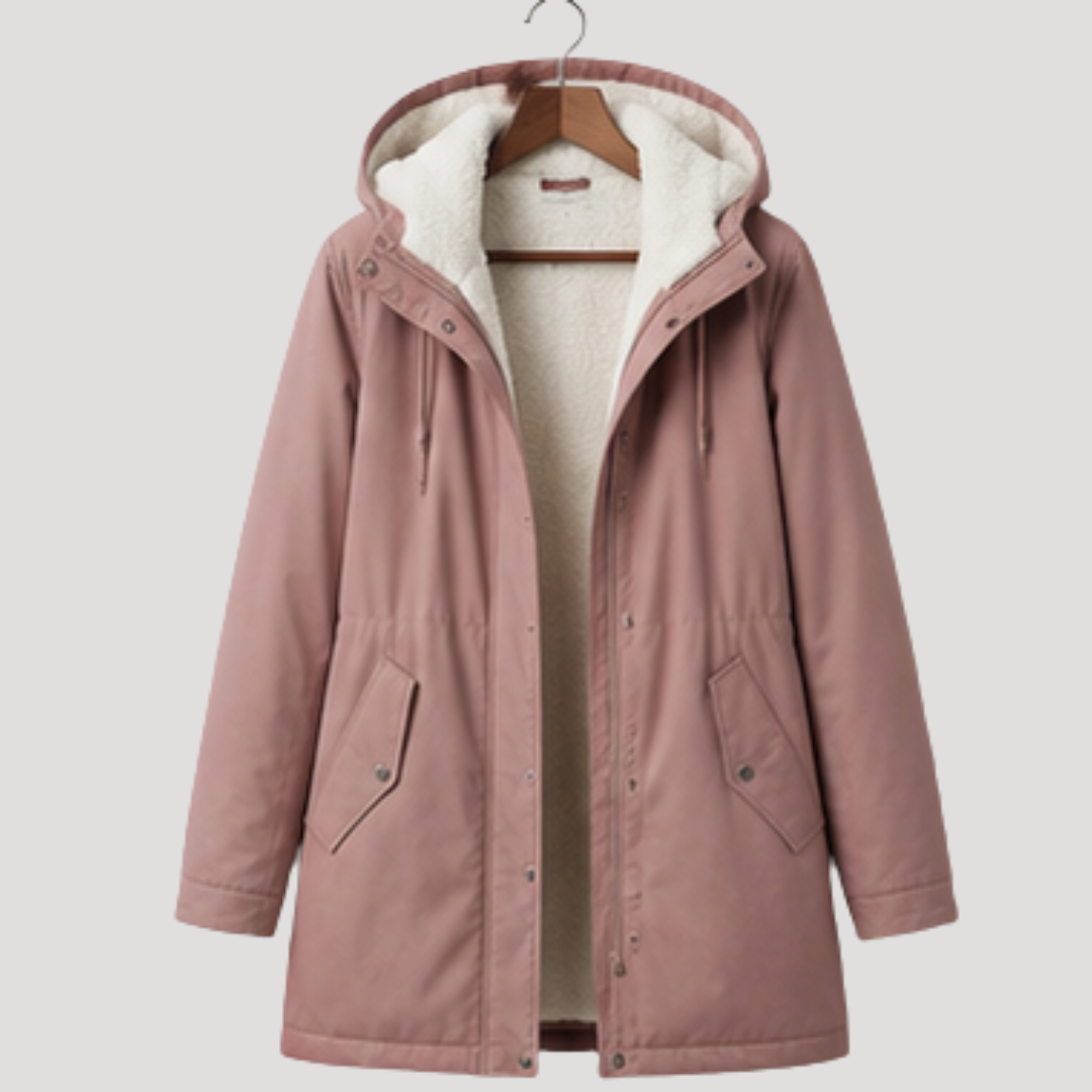 Parka Femme à Capuche Doublée en Polaire