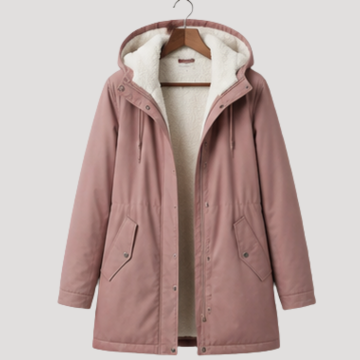 Parka Femme à Capuche Doublée en Polaire