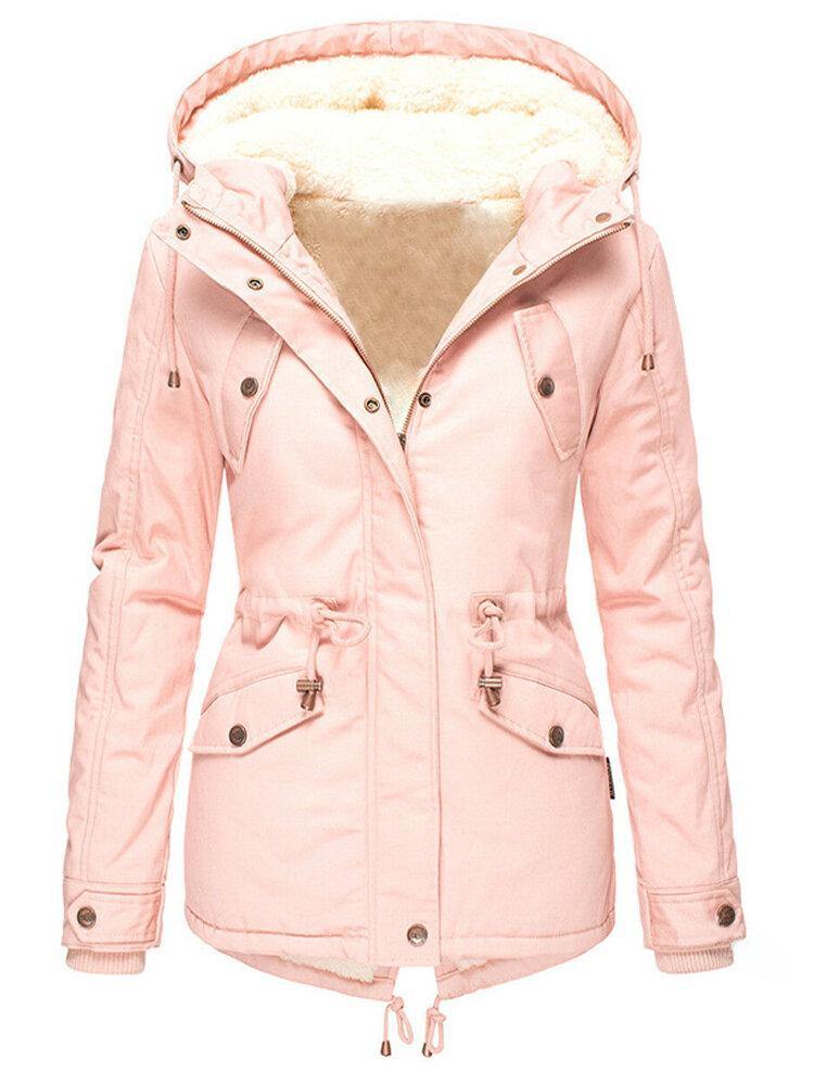 Claire Veste d’Hiver Femme – Manteau Chaud Imperméable avec Capuche &amp; Doublure Douce