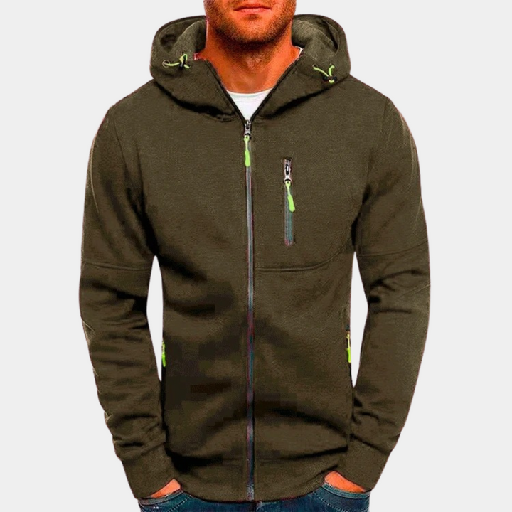 Maxime - Pull Zippé Capuche Sportswear Confort Homme