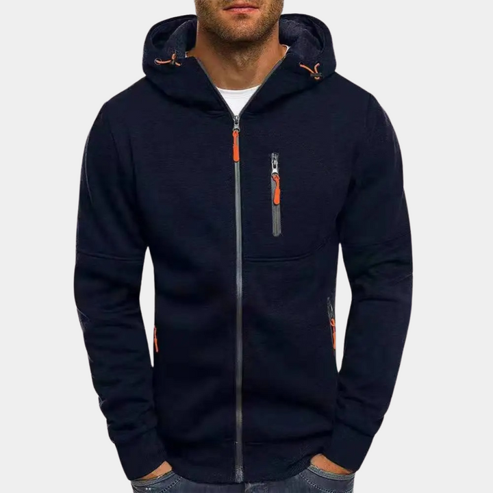 Maxime - Pull Zippé Capuche Sportswear Confort Homme