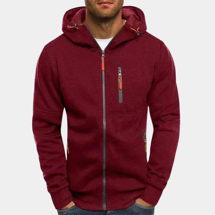 Maxime - Pull Zippé Capuche Sportswear Confort Homme