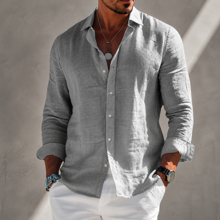 Lucien - Chemise homme légère en coton-polyester pour l’été